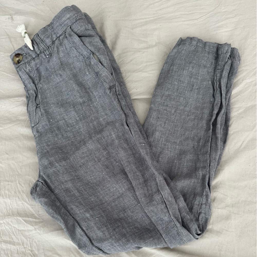 Zara Gray Linen Boys Pants